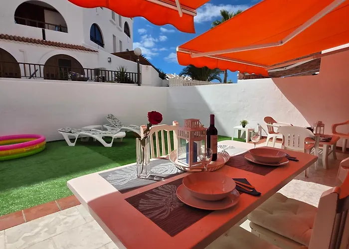 Apartment Ground Floor Casa Pico, Parque Santiago 1, Heated Pool, 100 M To Sea And Beach, Wifi Arona (Tenerife)